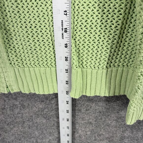 Coldwater Creek Full Zip Hoodie Women L Large Green Hooded Long Sleeve Cotton - Picture 5 of 6